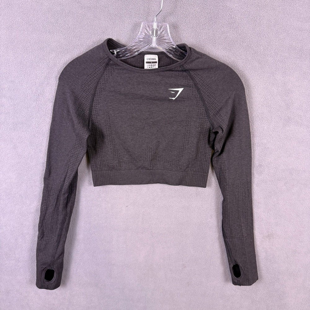 Gymshark Crop Top Women S Vital Seamless 2.0 Compression Long Sleeve Workout